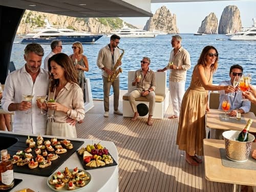 Privé luxe catamaran voor maximaal 20 gasten | Capri & Amalfikust
