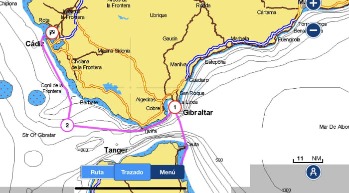 9h de navigation le long de la côte d'El Puerto de Santa María