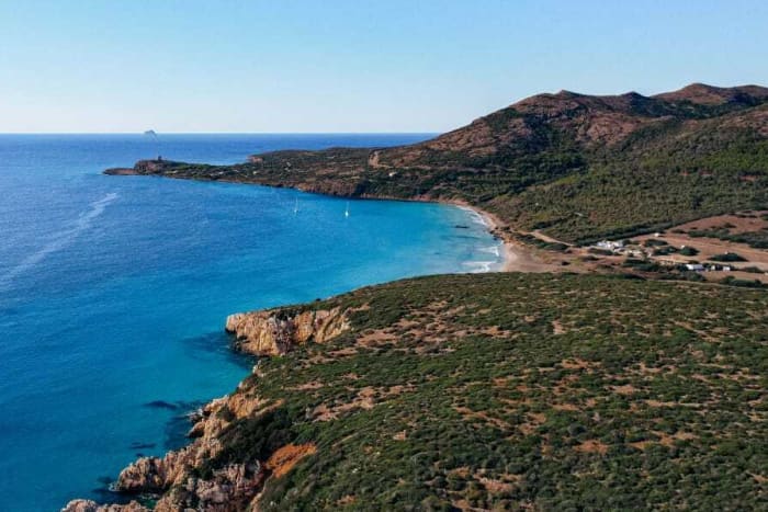Discover Sant'Antioco on a full-day trip on a motorboat