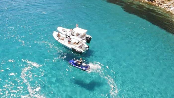 Discover Sant'Antioco on a full-day trip on a motorboat