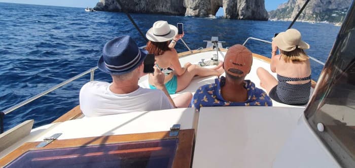 One day in Sorrento on a motorboat
