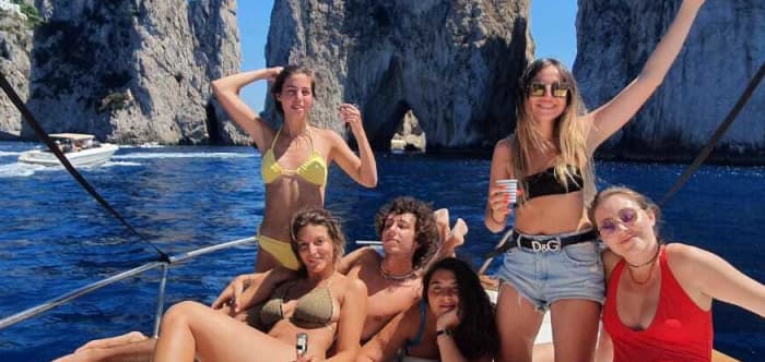 One day in Sorrento on a motorboat