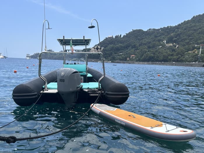 One day in Portofino on a motorboat