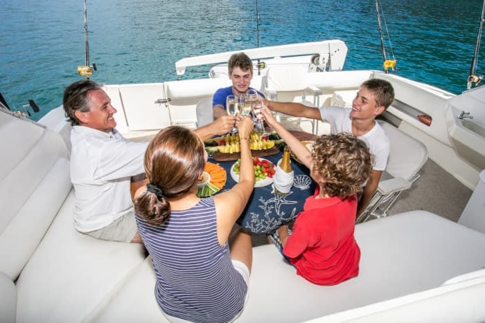 Half-day trip in Playa Panama on a motor yacht