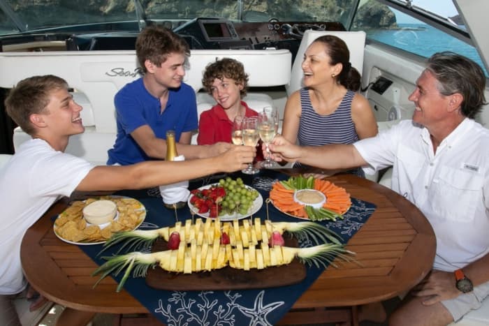 Half-day trip in Playa Panama on a motor yacht
