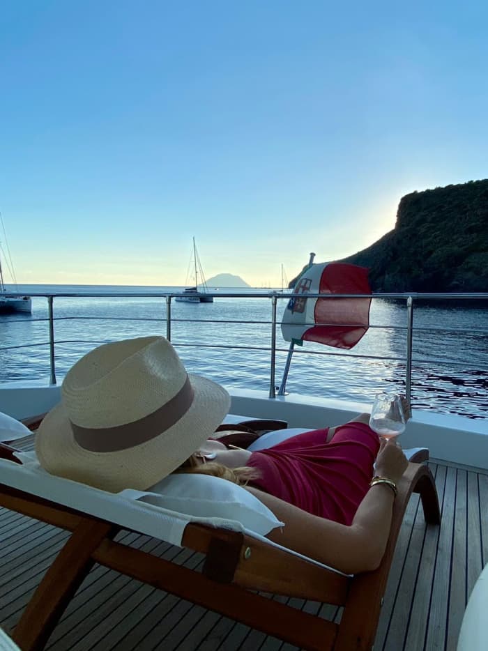 A day exploring the island of Vulcano aboard a yacht