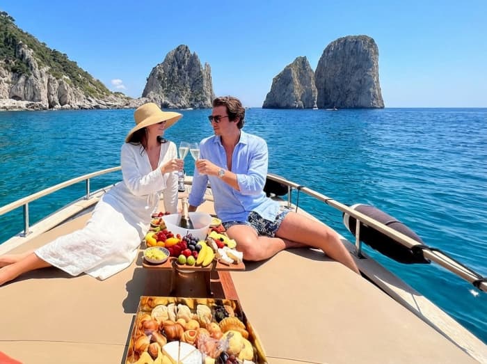 Capri in Style: Private Luxury Yacht Experience from Sorrento with Island Stop