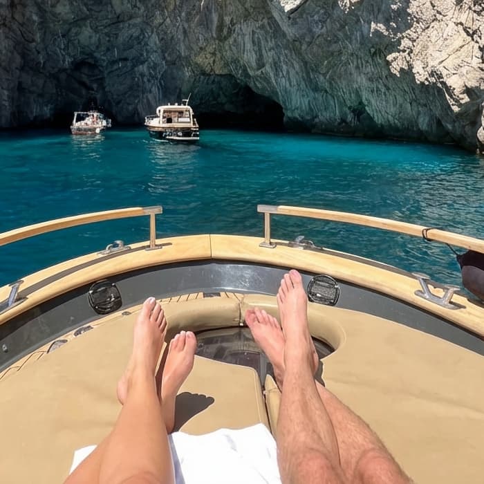 Capri in Style: Private Luxury Yacht Experience from Sorrento with Island Stop