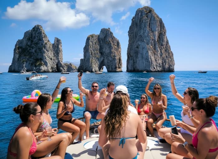 Ultimate Half-Day Cruise to Capri or Amalfi Coast with Aperitivo