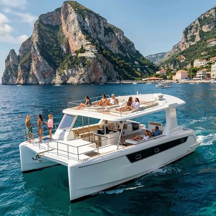 Your Own Mediterranean Celebration | Private Catamaran for 22 Guests