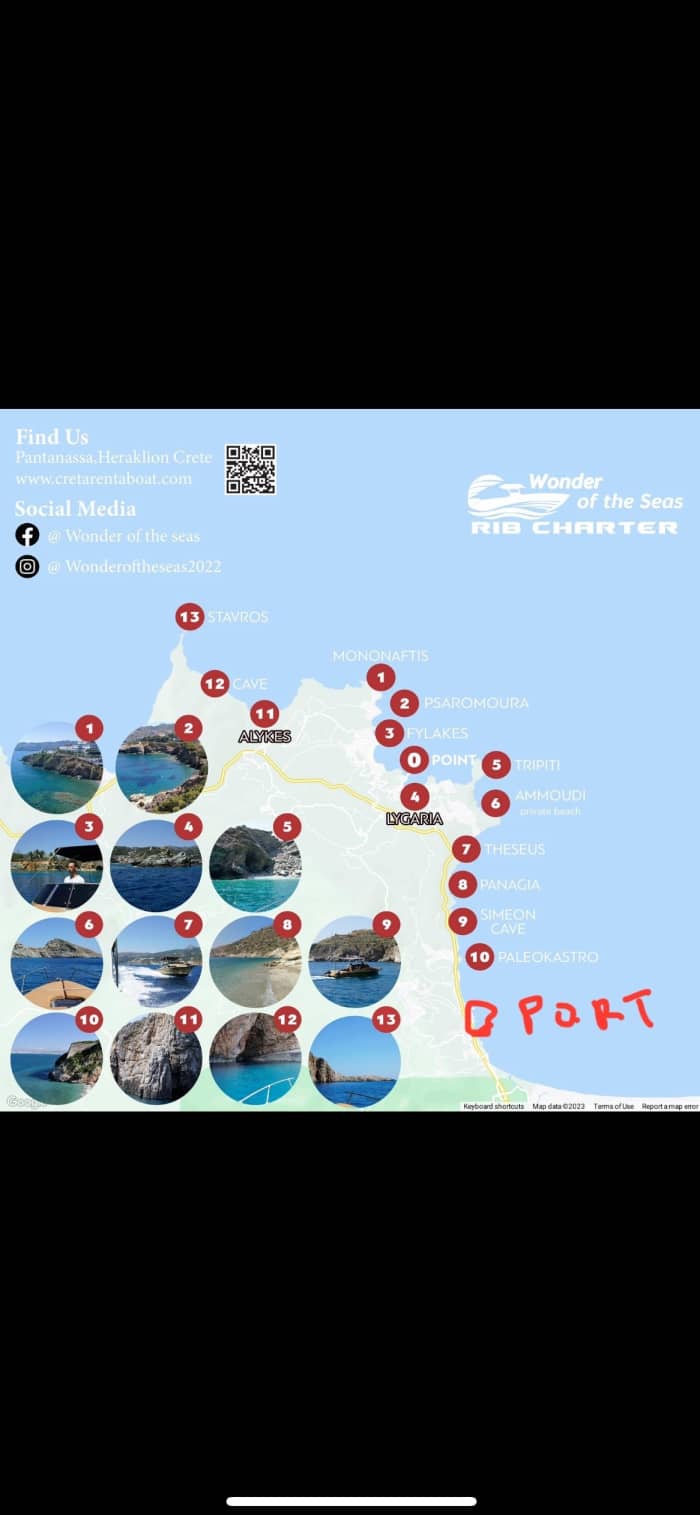 Excursion en bateau à moteur d'une demi-journée à Héraklion