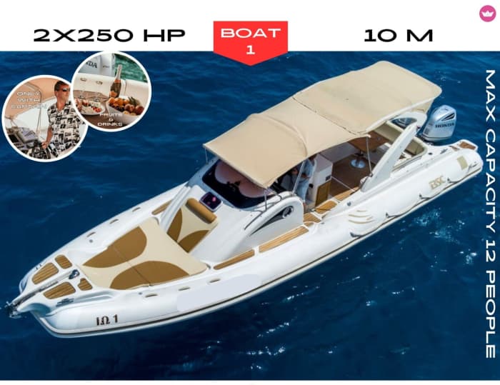 Begin uw vakantie met 2,5 uur plezier op een motorboot.