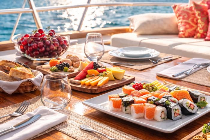 expérience de sushi flottant