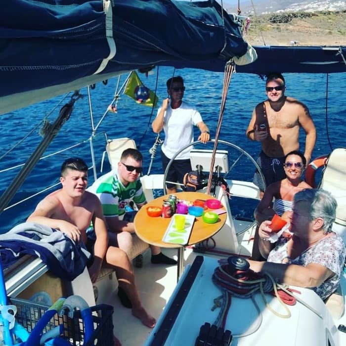Full-day sailing experience on a sailboat in Costa Adeje