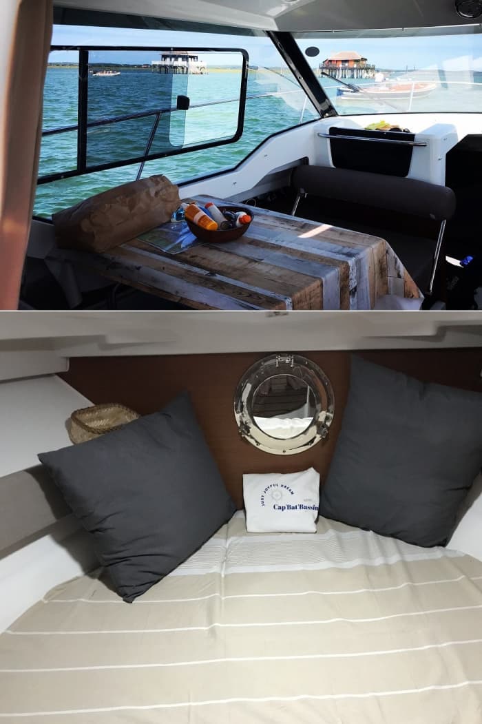 Een halve dag of avond, 3,5 uur om het Arcachon-bekken per motorboot te ontdekken.
