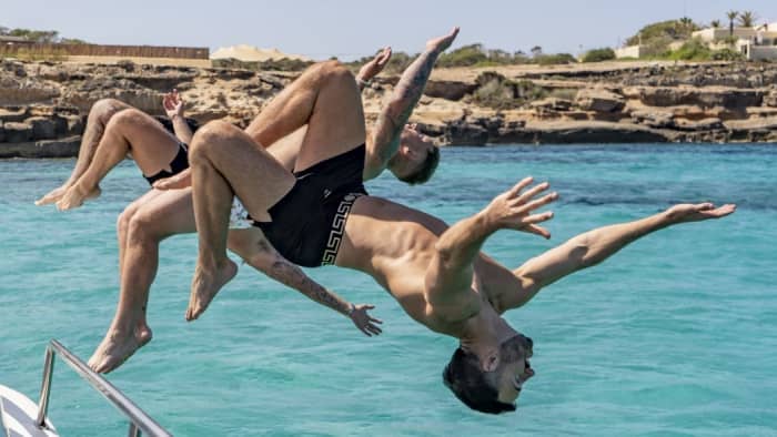 The Best 3.5-Hour Boat Trip in Ibiza
Explore Ibiza's Hidden Coves & Crystal Waters
Swim, Paddle Board, Snorkel Or Dive With Our Sea Scotter
An Unforgettable Ibiza Boat Experience
The Ibiza Cruise Everyone Talks About