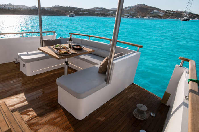 Privécruise van een hele dag langs de zuidkust of Delos en Rhenia