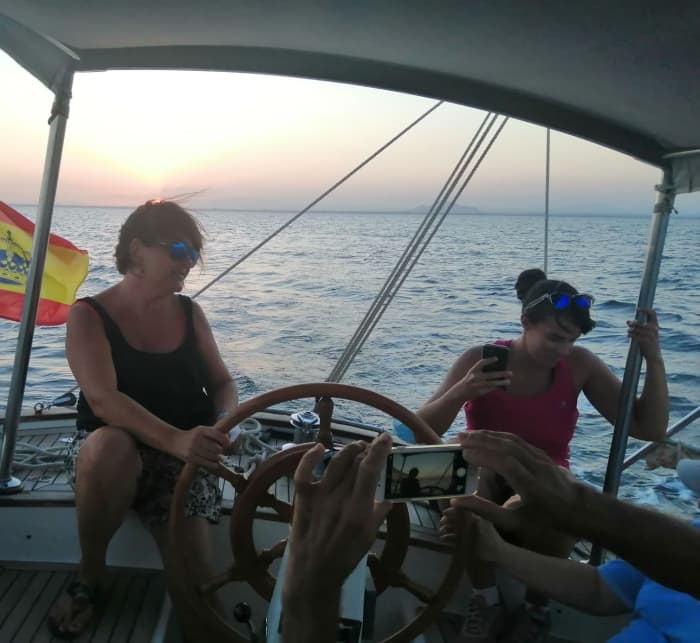 Een tocht op een klassieke schoener in La Manga