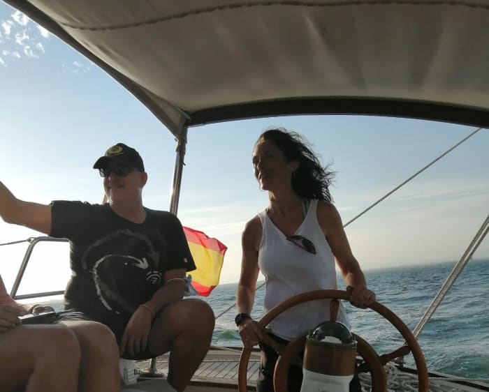 Een tocht op een klassieke schoener in La Manga