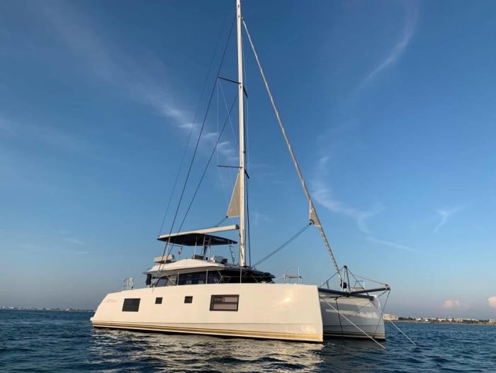 Luxury 46ft Catamaran Sunset Cruise — Agioi Theodoroi Island (15:30–20:30)