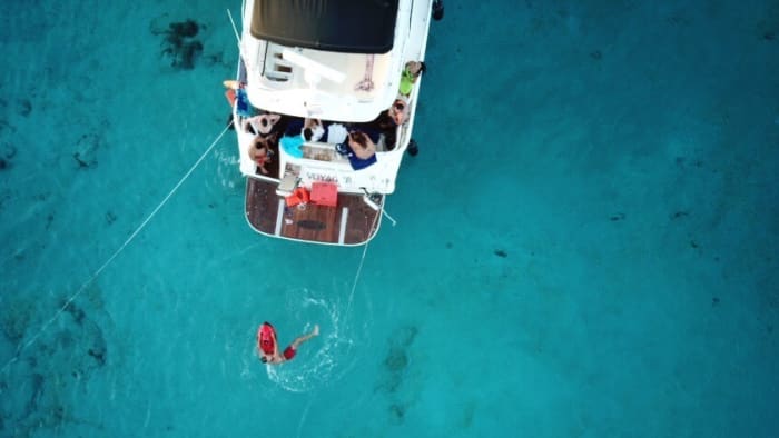 Discover Latsi on a half-day motor yacht trip