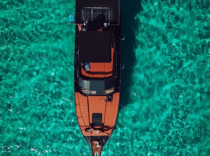 Ontspan 4,5 uur op een motorboot in Thasos.