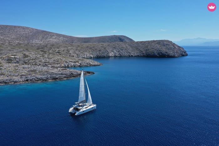 Lagoon 450F-Full day Kissamos Cruise to Balos Bay & Gramvousa Island