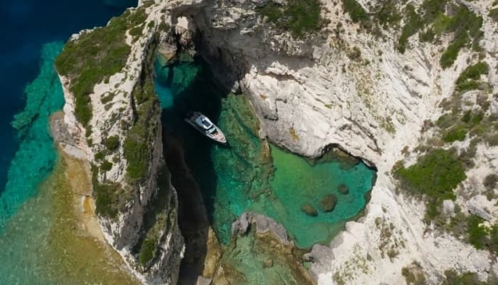 Private Yacht Escape to Paxos, Antipaxos & the Blue Caves
