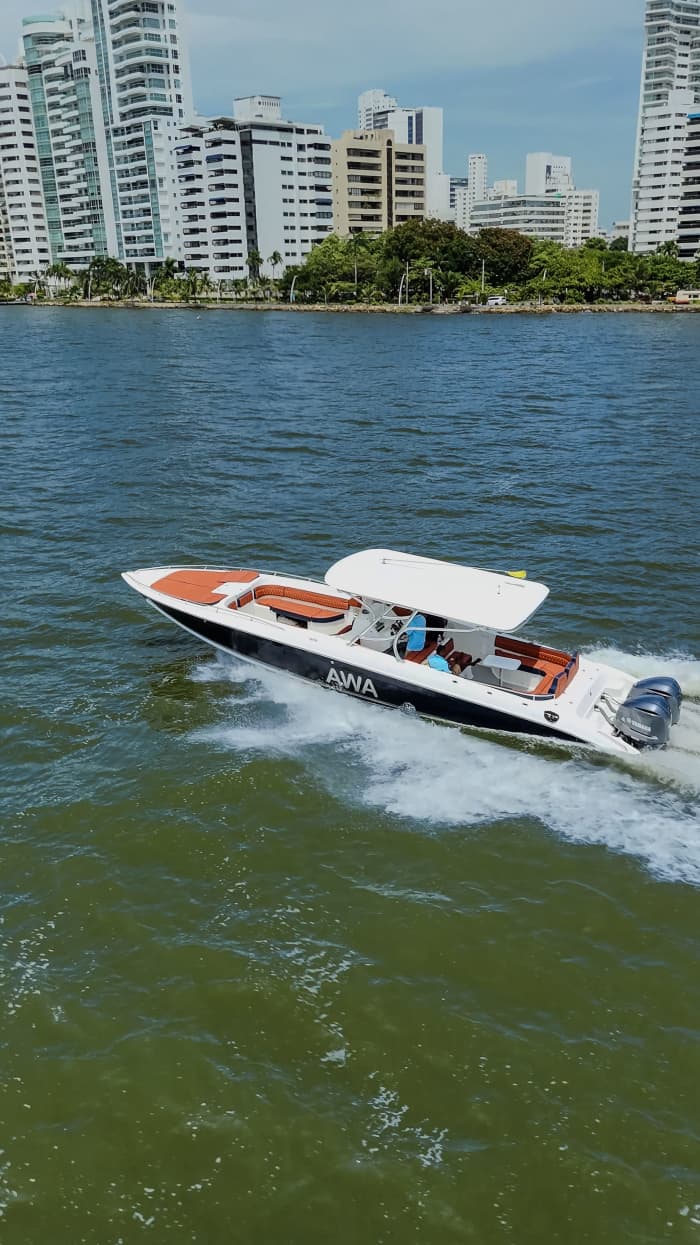 Premium ervaring op een 12,5 meter lange AWA-speedboot | Rosario-eilanden, Cholón & VIP-service