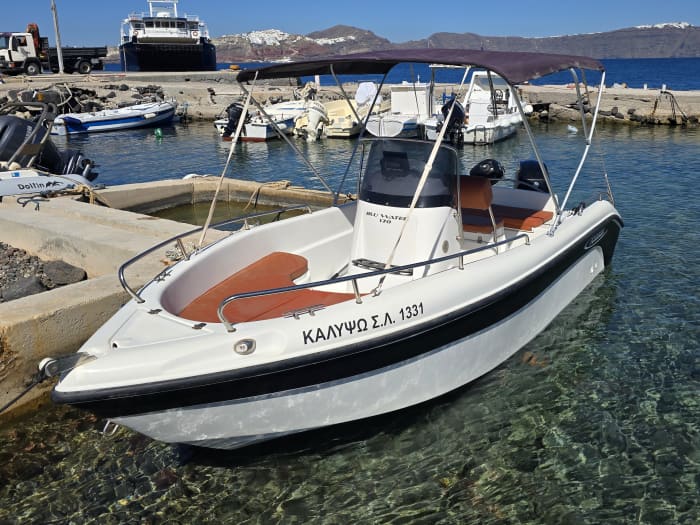 CALYPSO 5m | Location de bateau sans permis à Santorin | Aventure de 5h et à la journée