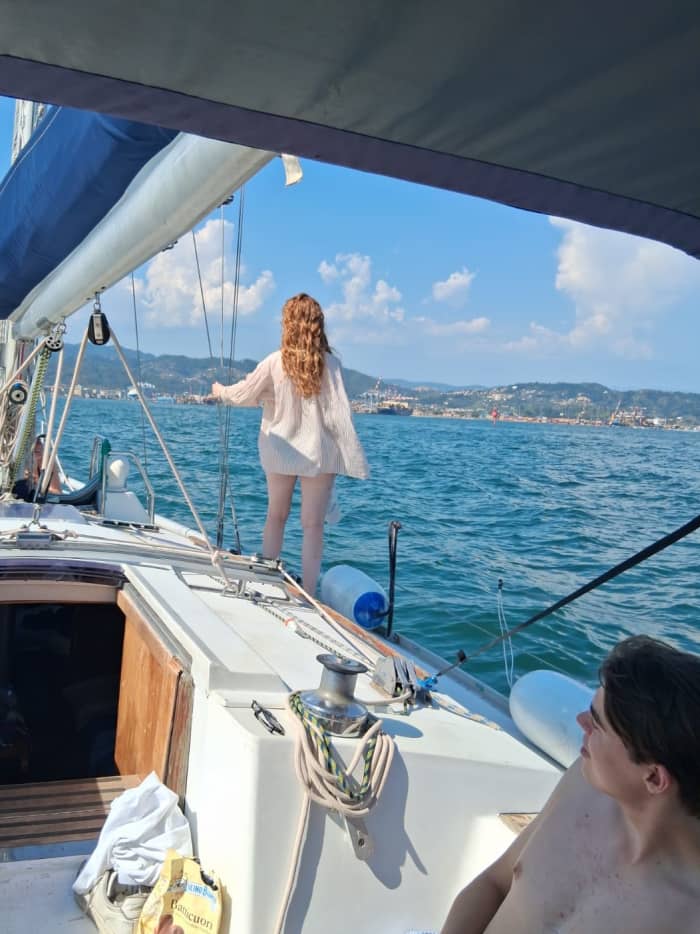 Rejs o zachodzie słońca w kierunku Portovenere