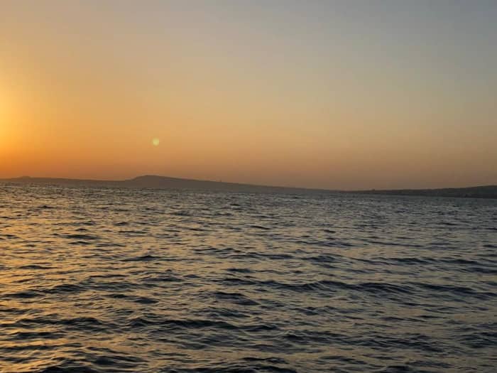 Sunset sail with an aperitif in the Gulf of Naples