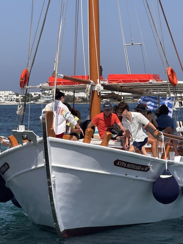 One day in Paros on a motorboat