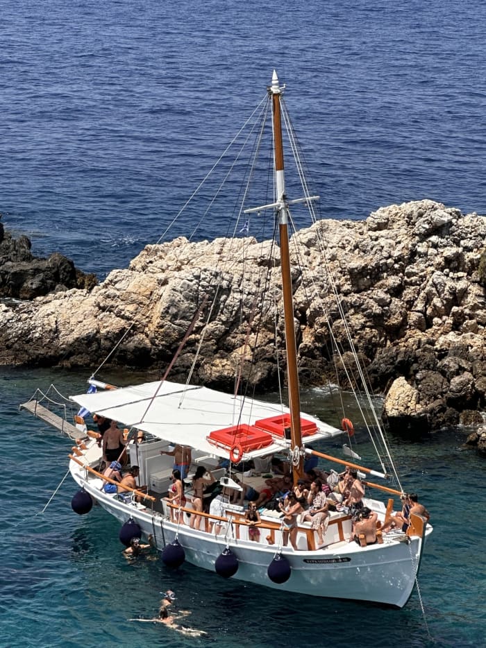 One day in Paros on a motorboat