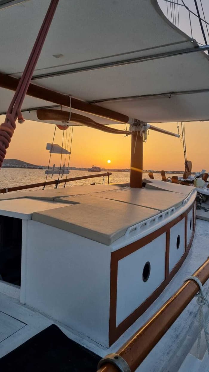 One day in Paros on a motorboat