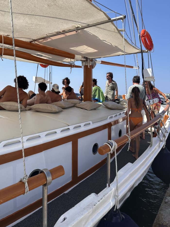 One day in Paros on a motorboat