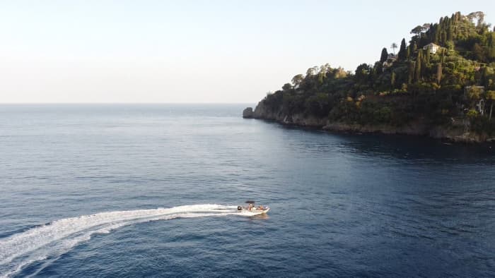 BWA 740 opblaasboottocht in Portofino met aperitief en zwemstop