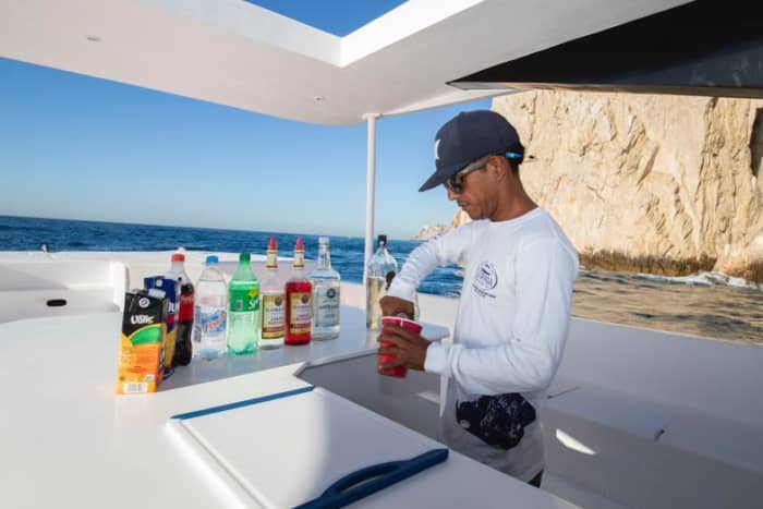 Catamaranavontuur van een hele dag: privécruise naar Cabo