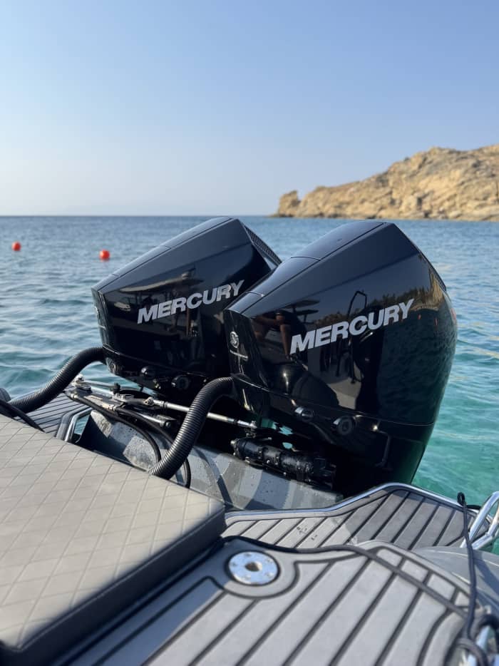 Discover Mykonos's shores: A complete day trip aboard a motorboat