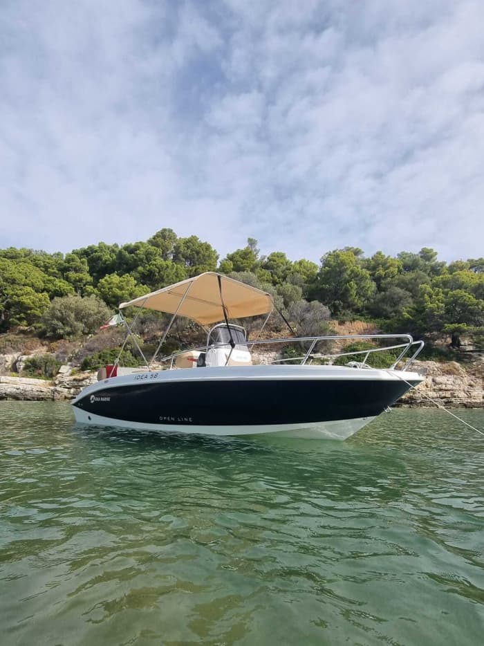 Discover Vieste's shores: A complete day trip aboard a motorboat
