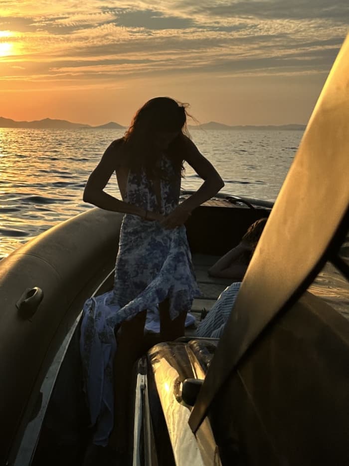 One day in Patmos on a motorboat