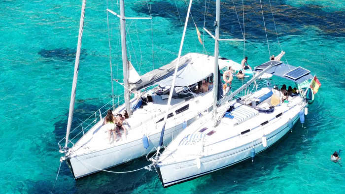 Private sunset excursion, on TWO sailboats