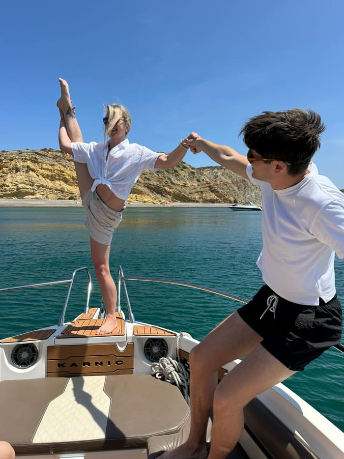Location de bateau à moteur privé pour une journée complète au départ de Lagos - avec boissons, collations, paddle et plongée en apnée