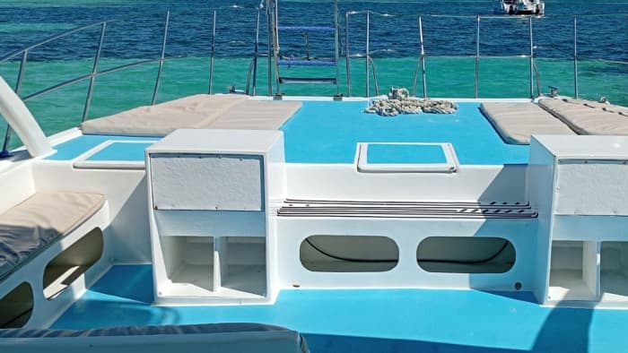Explore Punta Cana de barco: Um dia inteiro na água a bordo de uma lancha.