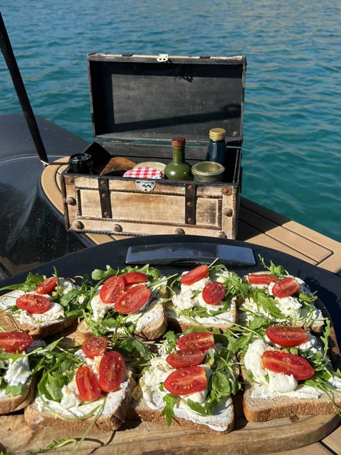 Louis Vuitton 12 m RIB | Full-Day Private Mykonos Cruise – Secret Beaches, Delos & Rhenia, All-Inclusive with Drinks & Gourmet Snacks