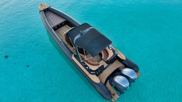 Louis Vuitton 12 m RIB | Full-Day Private Mykonos Cruise – Secret Beaches, Delos & Rhenia, All-Inclusive with Drinks & Gourmet Snacks