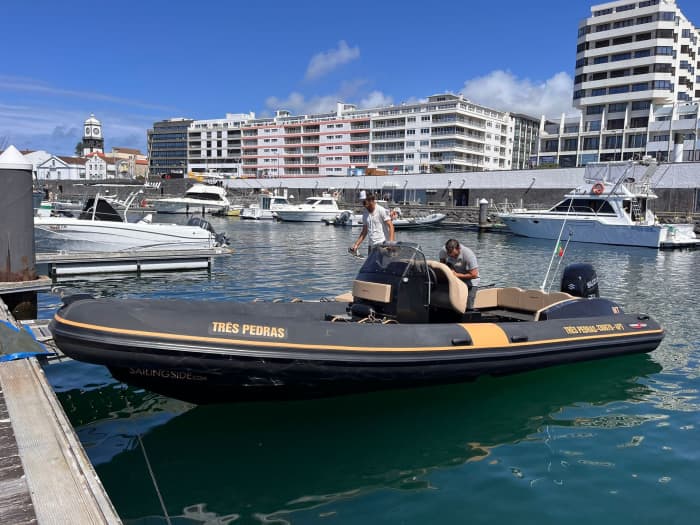 Escapade facile à Ponta Delgada : une excursion en bateau à moteur de 3 h 30.