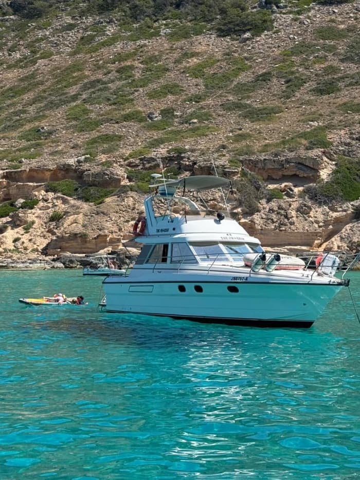 Inclusief drankjes, schipper en brandstof! Breng 3,5 of 7 uur door op het water van Mallorca en geniet van de zon en het heldere water.
