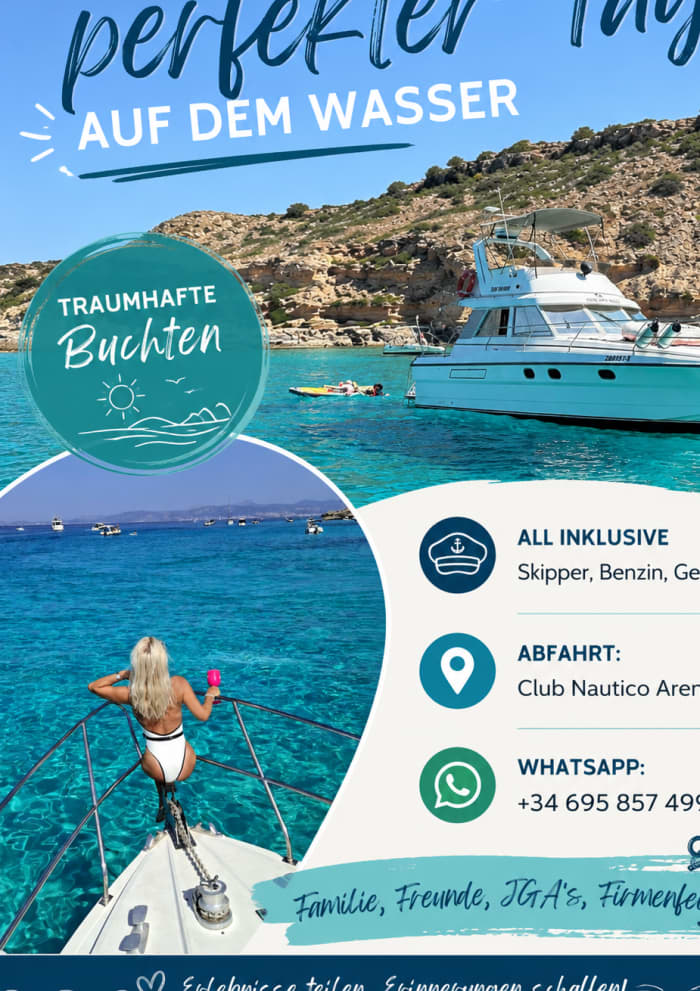 Includes drinks, skipper, and fuel! Spend 3.5 or 7 hours on the water in Mallorca enjoying sunshine and clear water.