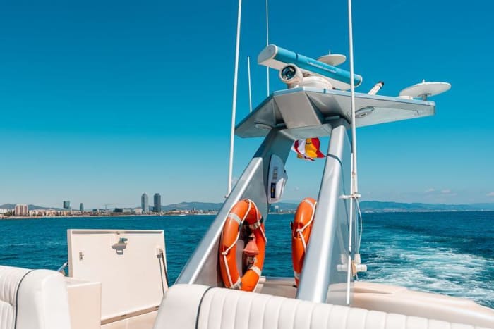 Your private motorboat for a day around Barcelona